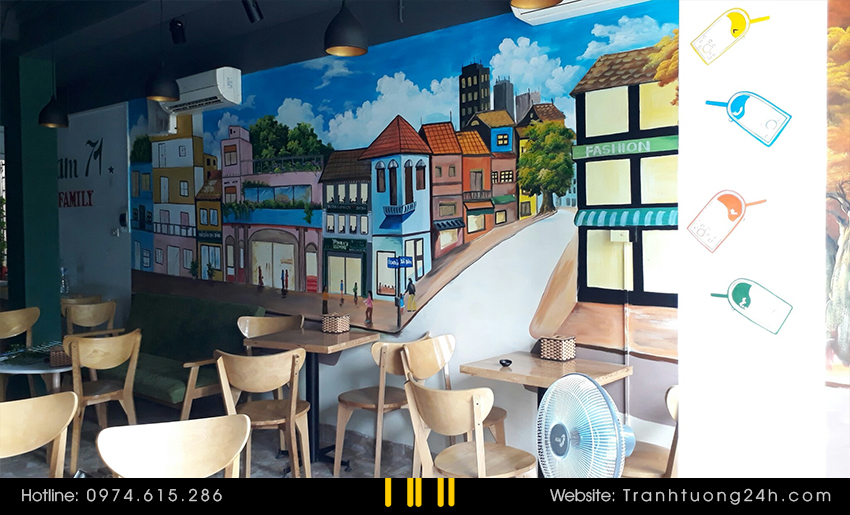Vẽ tranh tường quán trà sữa Taster|||s Choice